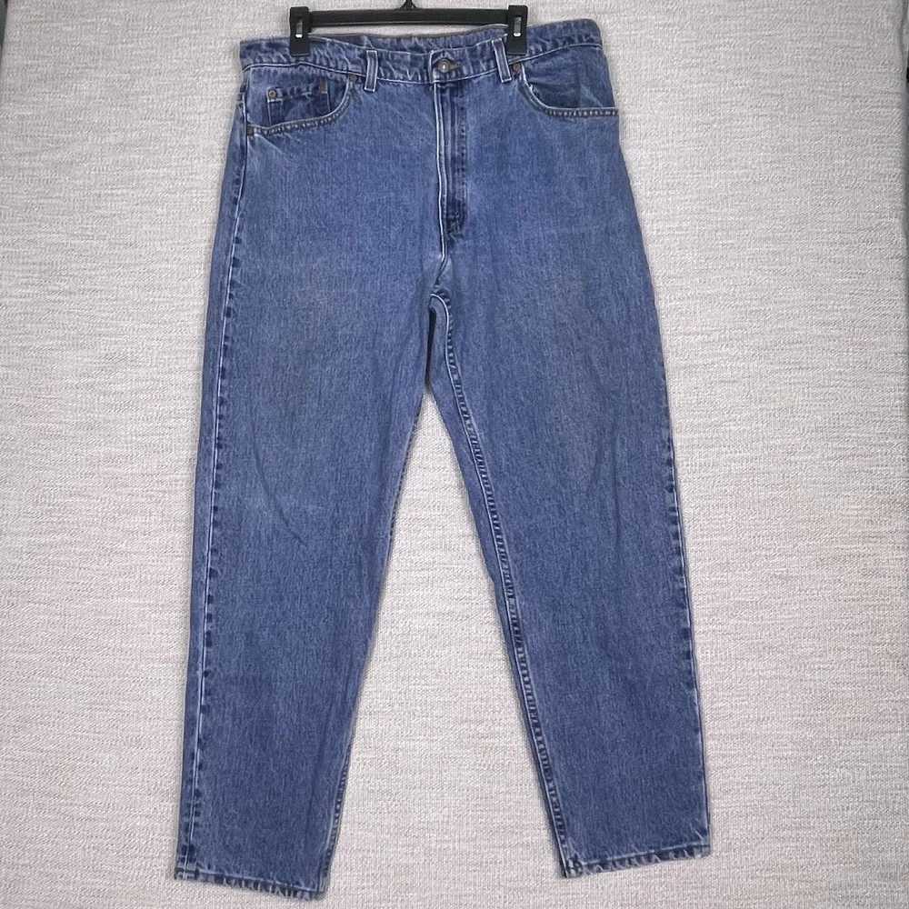 90s Levi's 550 (36x30) Mens Jeans Relaxed Fit Tapered Distressed 550-4891 USA - Picture 2 of 10